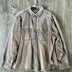 Distressed Carhartt Button Up 2XL 