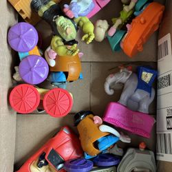 Box Of Vintage McDonald’s And Fast Food Toys
