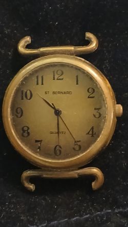 St. Bernard Quartz Watch Face Gold Tone