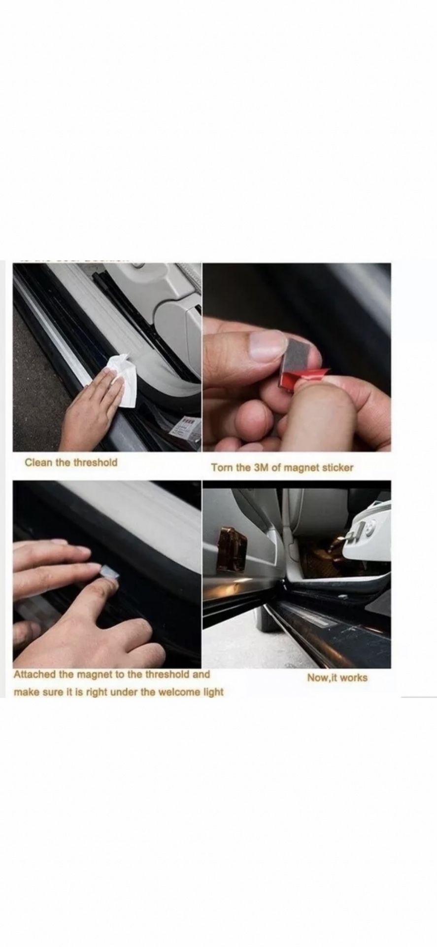 Brand New 2 pcs Universal Wireless Car Projection LED Projector Door Shadow Light Welcome Light Laser Emblem Logo Lamps Kit, No Drilling