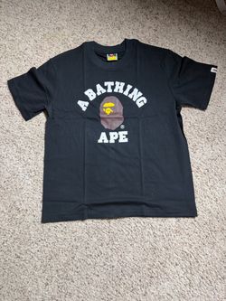 A Bathing Ape BAPE College Logo T-Shirt Black Size L