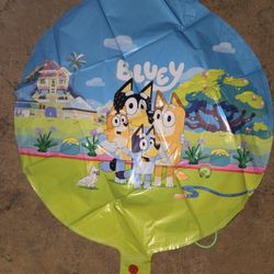Bluey Round Multicolor Foil Balloon - 18" | Premium Quality & Reusable - Perfect for Celebrations & Kids Parties (1 Count Pack)