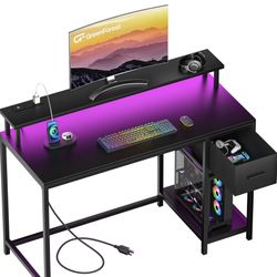 New Gaming Desk with LED Lights