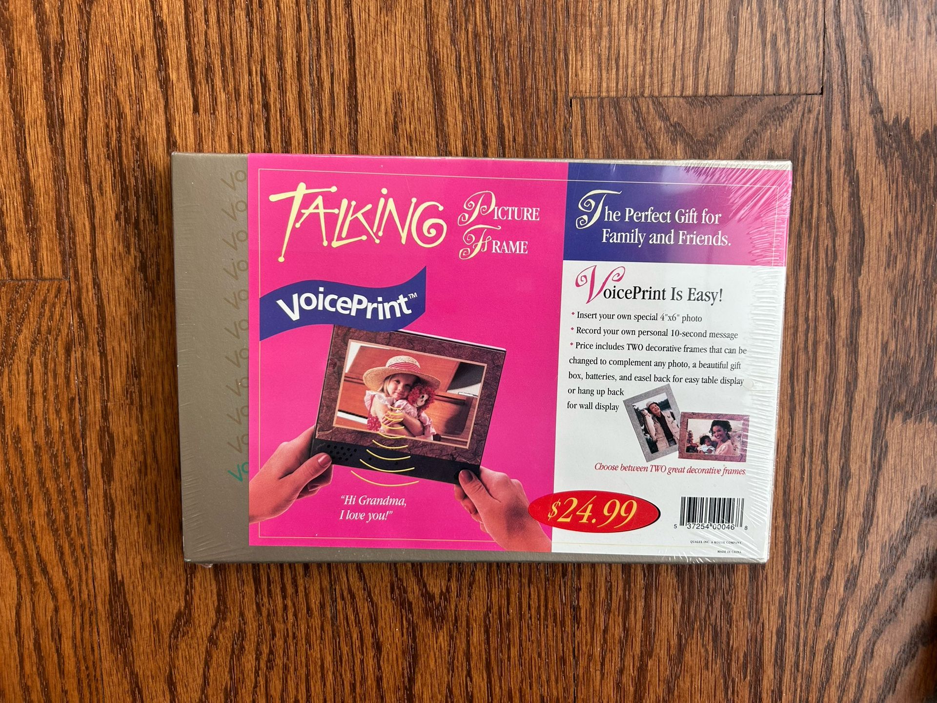 Talking Picture Frame 4 X 6 New Factory, Sealed Inbox Voice Print 10 Seconds Recordable Vtg