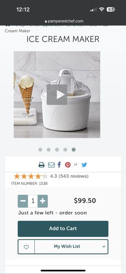 Pampered chef ice 2025 cream maker review