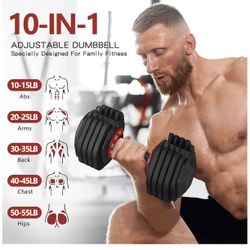  Dumbbell 55LB Single Dumbbell 10 Weight Options Dumbbell Anti-Slip Metal Handle