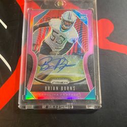 Brian Burns Rookie Auto