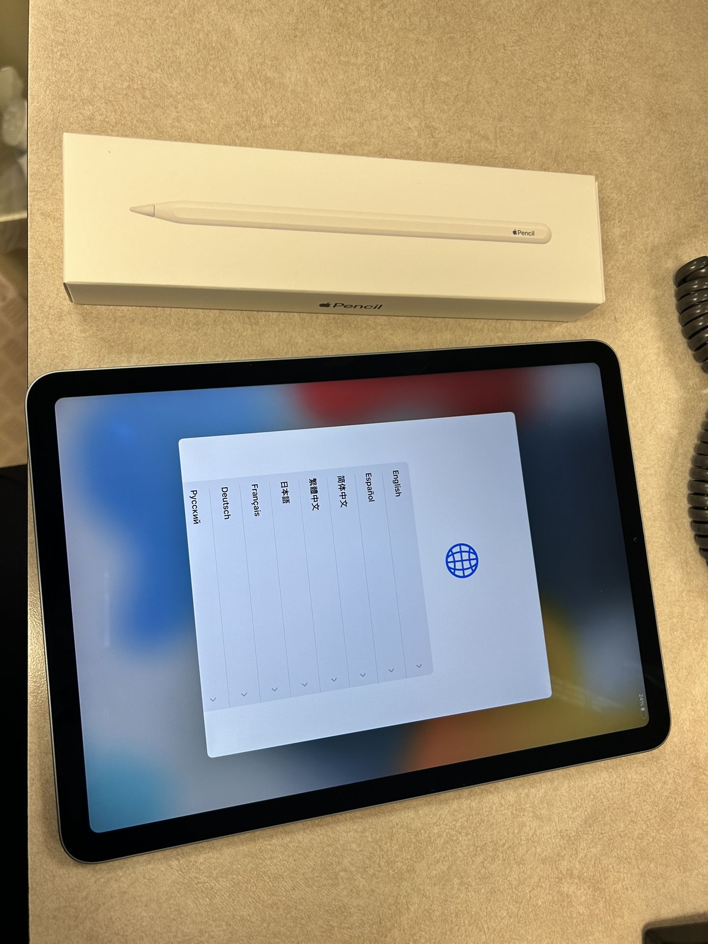 10.9-inch iPad Air Wi-Fi 64GB - Sky Blue,  Apple Pencil (2nd generation)