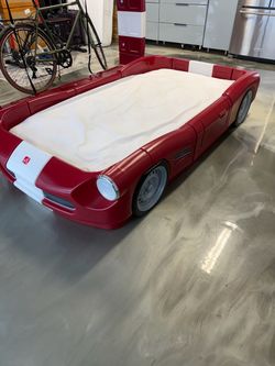 Twin size car bed with mattress included - 2 available