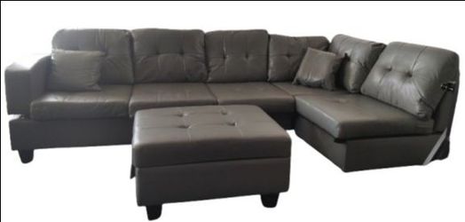L-Sectional Cough with Ottoman