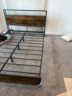Queen size Bed Frame with USB PORT