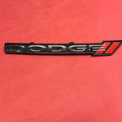 8” DODGE RED SLASHES FRONT GRILL BADGE.