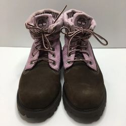 Timberland Youth Ankle Boots Size 1M Brown/ Pink Color