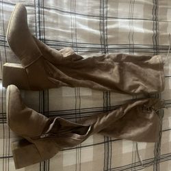 Brown Thigh High Women Boots 