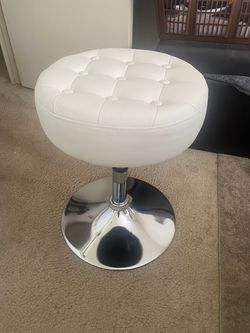 Swivel vanity stool, adjustable height