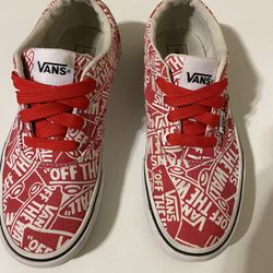 Vans Red And White Boys Size 3