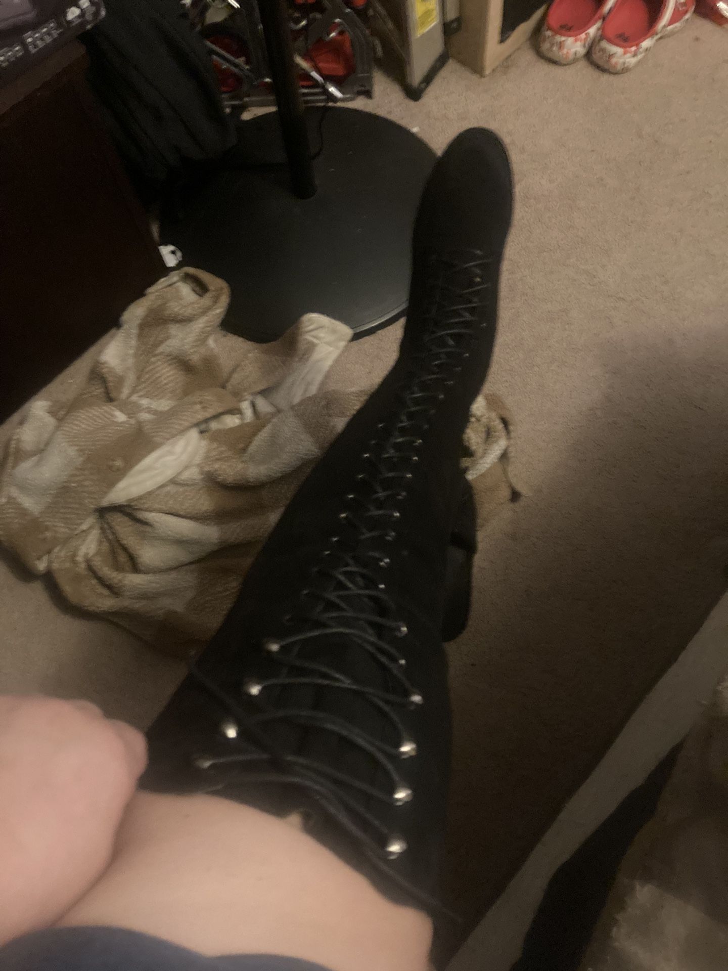 Black Lace Up Boots
