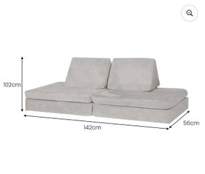 New In Box Huddle Kids Play Couch, Grey, Like Nugget 