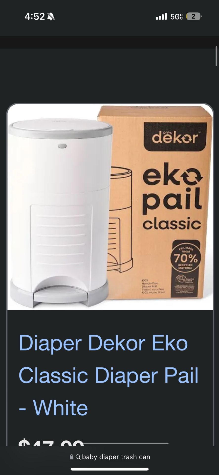 Diaper pail