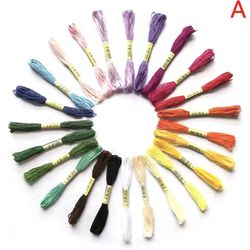 Bag of Assorted Threads & Thick Needles – 24 Colors – Sewing & Crafts