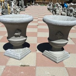 New Flower Pots Made Out Of Cement Perfect Gift 