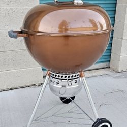 Weber 22"Kettle Bbq Grill In Copper With Accessories