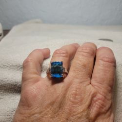 Blue Stone Ring Sz8