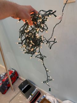 Christmas lights 3 new one used but good