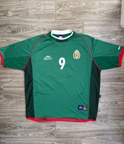 Mexico J. Borgetti #9 Soccer Jersey Men’s Size L Green, 2001 Confederations Cup