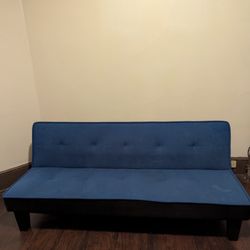 Blue Futon Loveseat