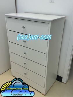 Five drawer dresser white Diamond knobs cajonera Comoda
