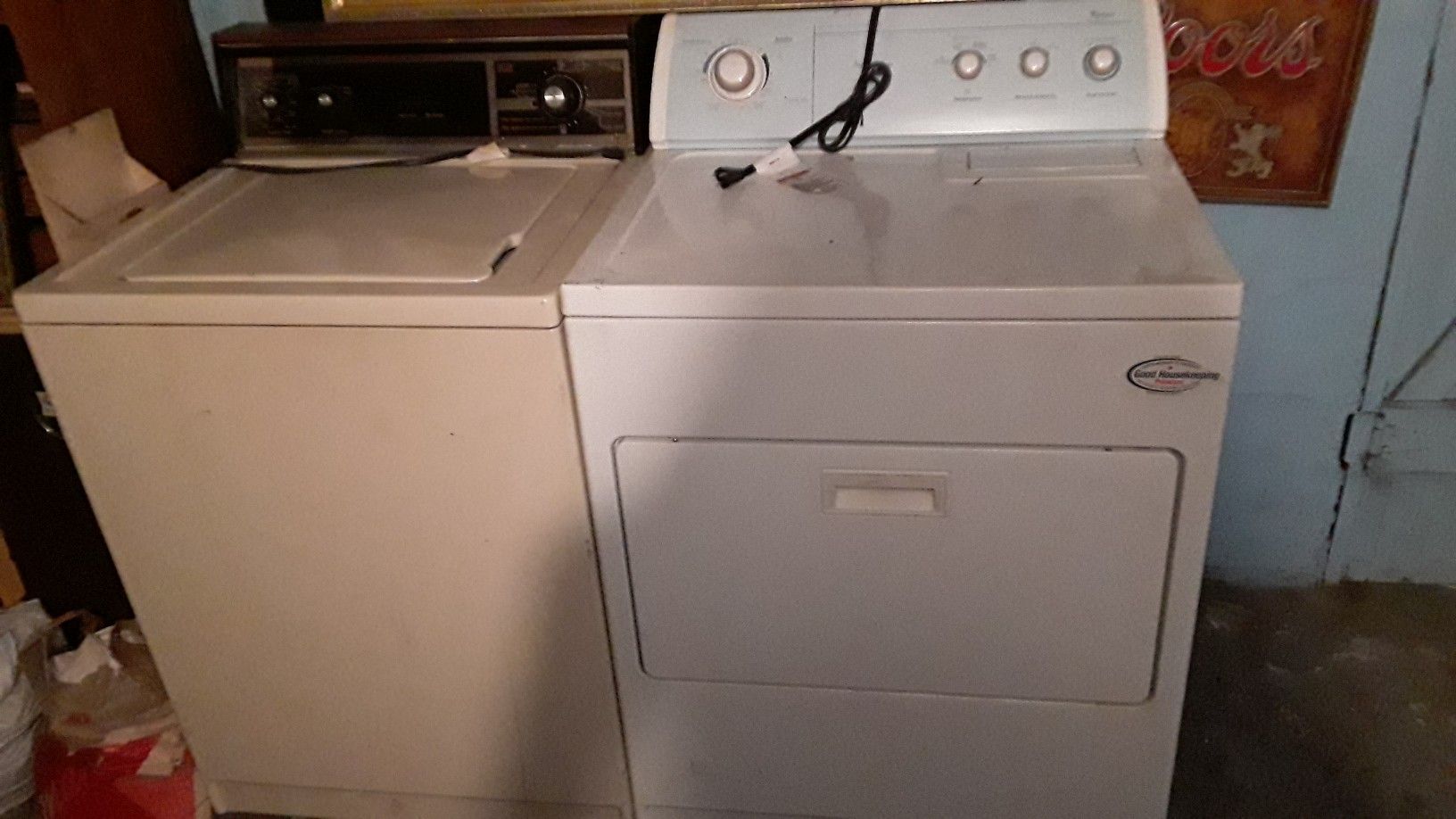 Washer and dryer