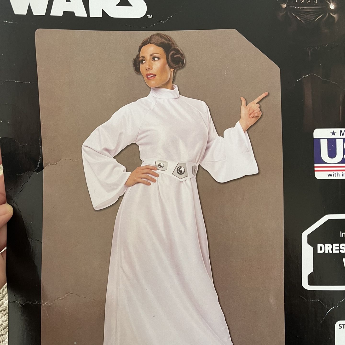 open lace back dress Movie Princess Leia Women Khaki Dress Cosplay Costume Outfits Hallowee –  TrendsinCosplay main image 0
