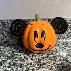 Mickey Mouse Pumpkin Cookie Jar