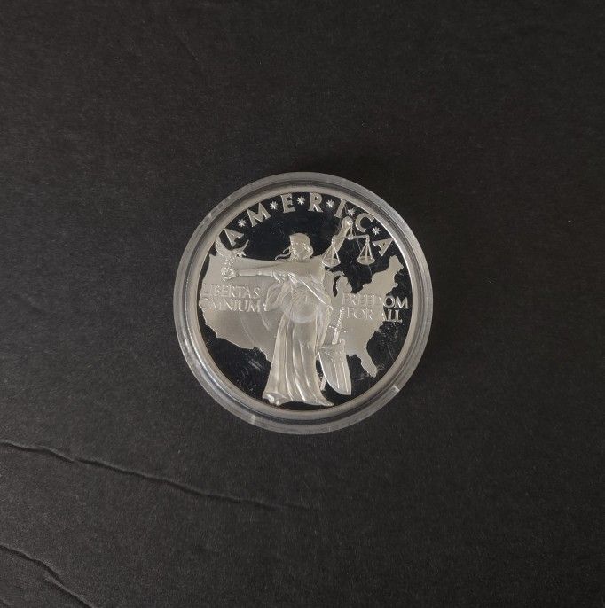2013 US Pledge of Allegiance Silver-Plated Commemorative Coin w/ Spot Gold