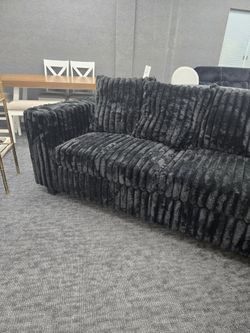 BLACK GREYISH SECTIONAL SOFA