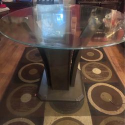 50 Inch Circular Glass dining room Table