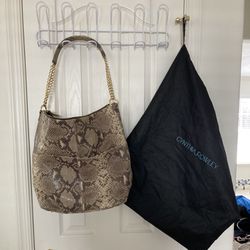 Cynthia Rowley Snake print Leather Shoulder Bag 