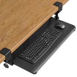 [BRAND NEW] BONTEC KMT01 Under Desk Keyboard Tray, Pull-Out Keyboard & Mouse Platform with C-Clamp, 25.6 x 11.8 in Space-Saving Ergonomic Slide-Out Dr