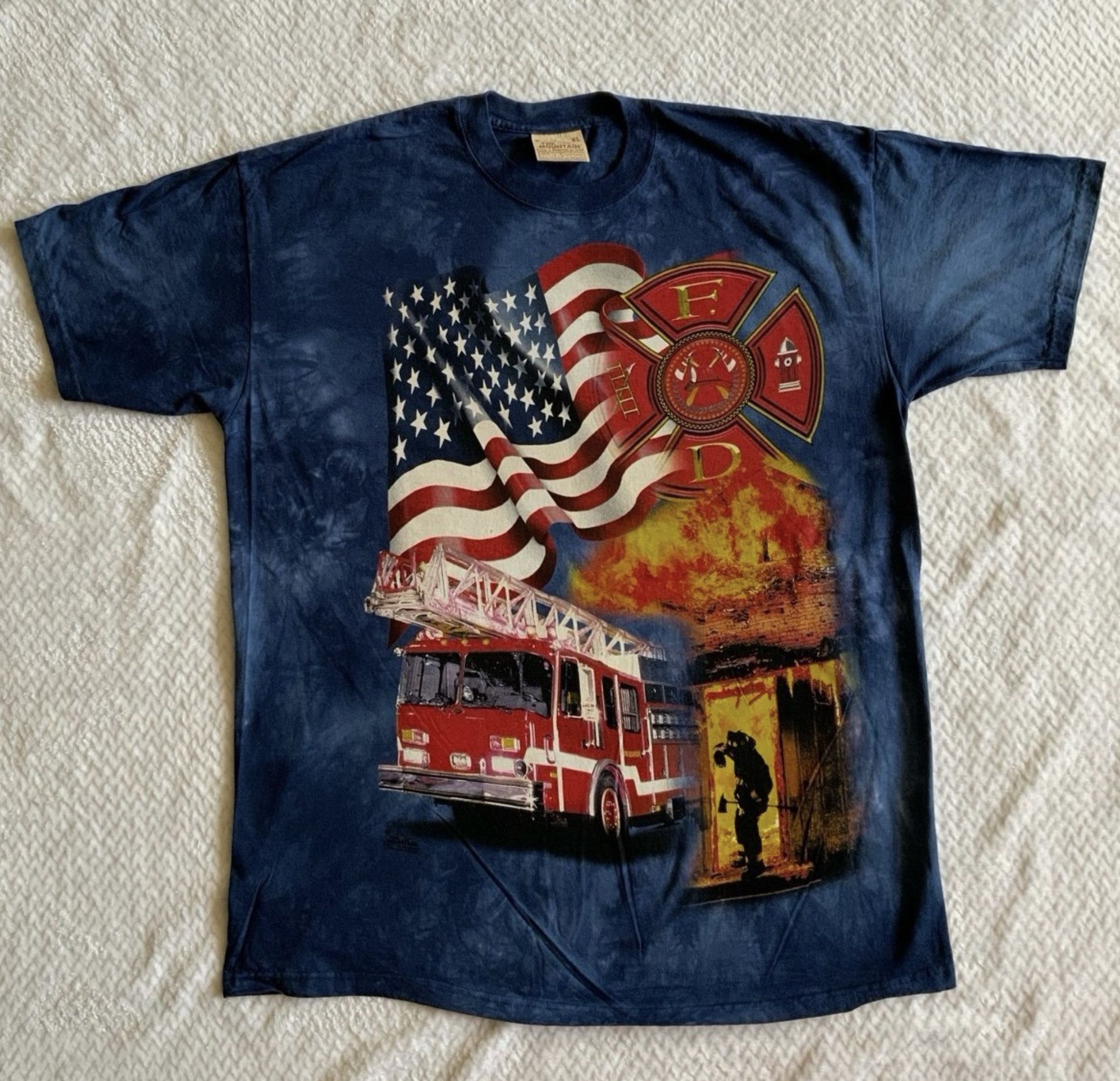 The mountain vintage 2001 fire department shirt