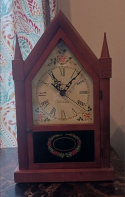 Vintage Seth Thomas, German movement,  wood mantel clock.