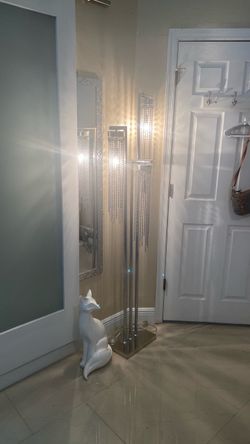 Crystal Beaded Floor Lamp Chrome set