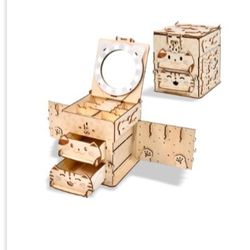 3D Wooden Puzzle for Adults, Cat Jewlery Box