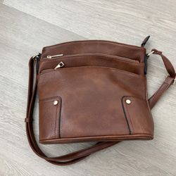 $10 for (1) Women’s Retro Casual Small Brown Shoulder Bag-10w x 9.5h