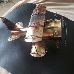 Hand Crafted Metal Airplane 