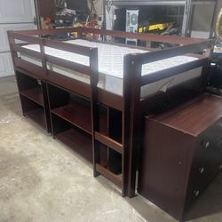 Twin Size Bunk Bed W/ Desk