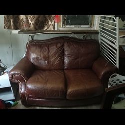 Leather Couch & Love Seat 