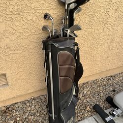 Men’s Golf Club Set w/ Bag + Driver + Irons + Woods + Golf Balls – Complete Starter Set