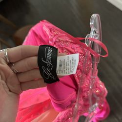 brand new la femme pink dress maxi size 8