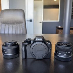 Canon R50 W/ Kit Lens + 50mm lens, K&F ND filter